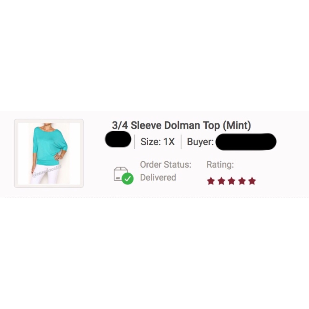⭐️LAST ONE!⭐️3/4 Sleeve Dolman Top (Mint) 2X - Picture 2 of 2