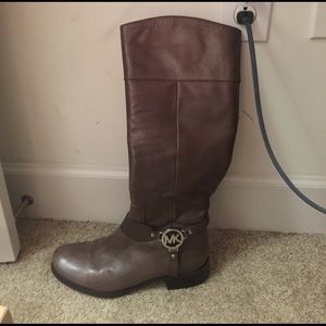Light brown leather boots