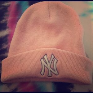 Pink Yankee Beanie