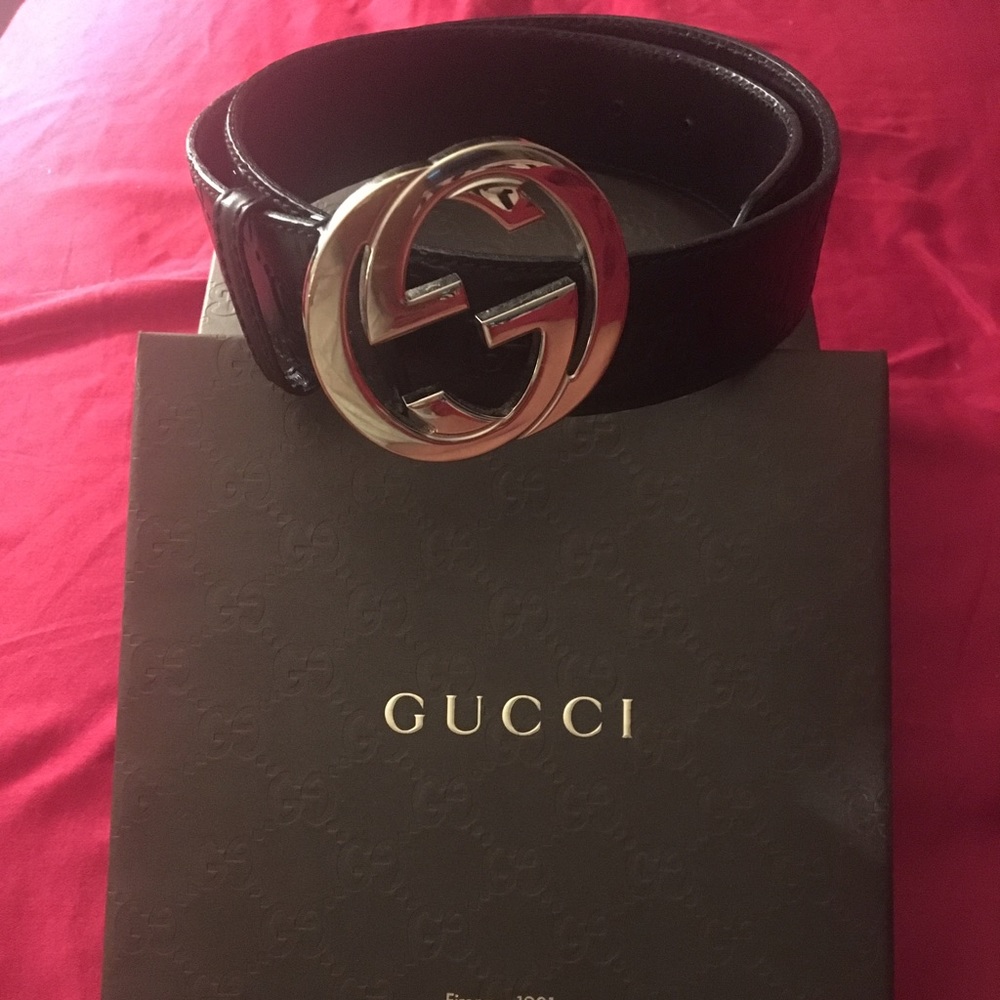 Authentic Gucci Monogram Belt w/ interlocking G