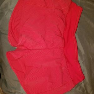 LULULEMON Red Run time Shorts