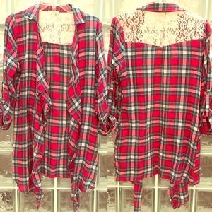 Fun Plaid Waterfall Cardi