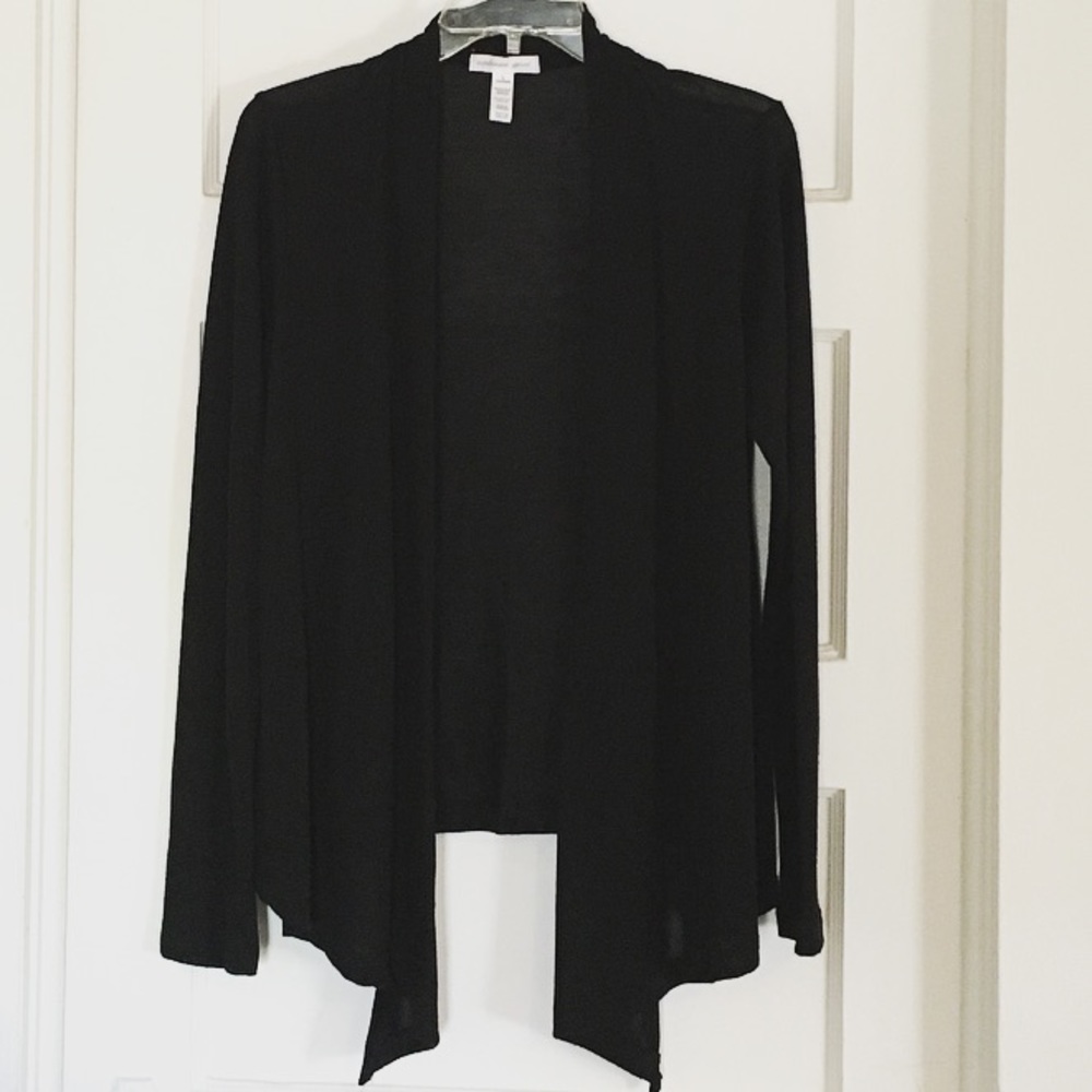 Black Draped Cardigan