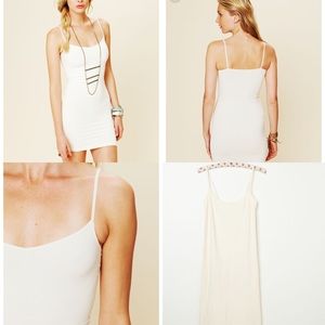Free People cream mini dress