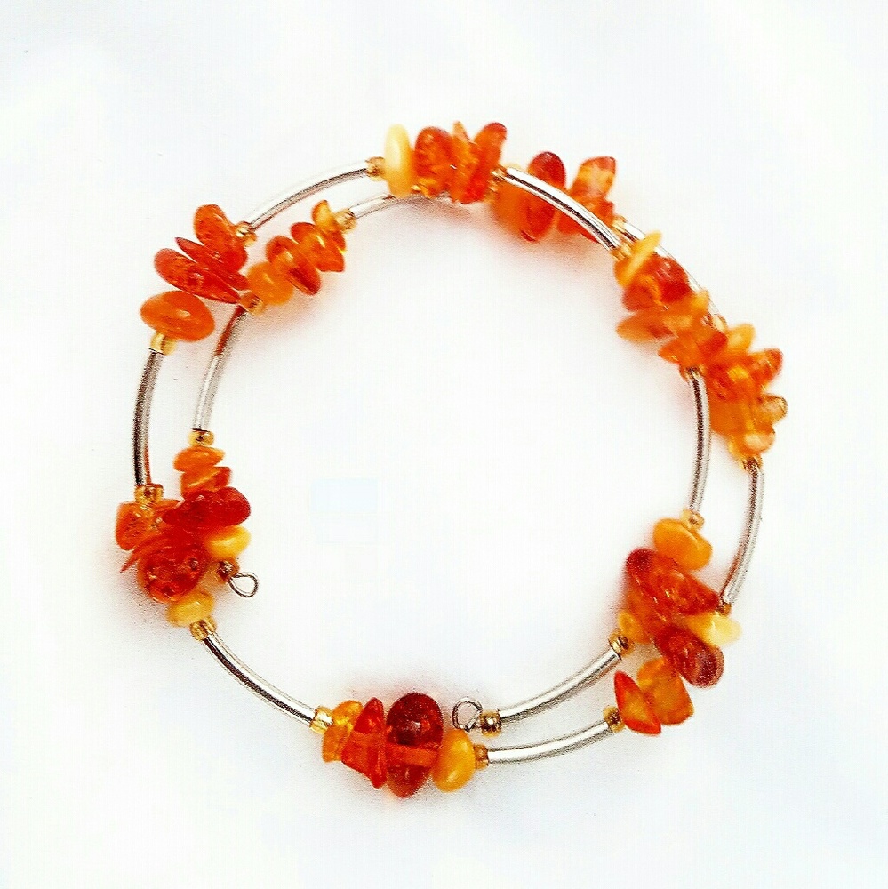 VTG Baltic Amber Station Necklace/Bracelet
