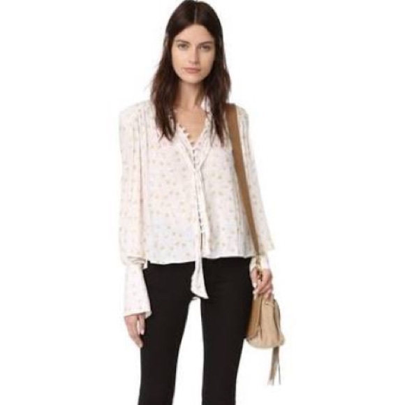 Free People Tops - 🎉HP🎉 NWT Free People Floral Button-up Blouse