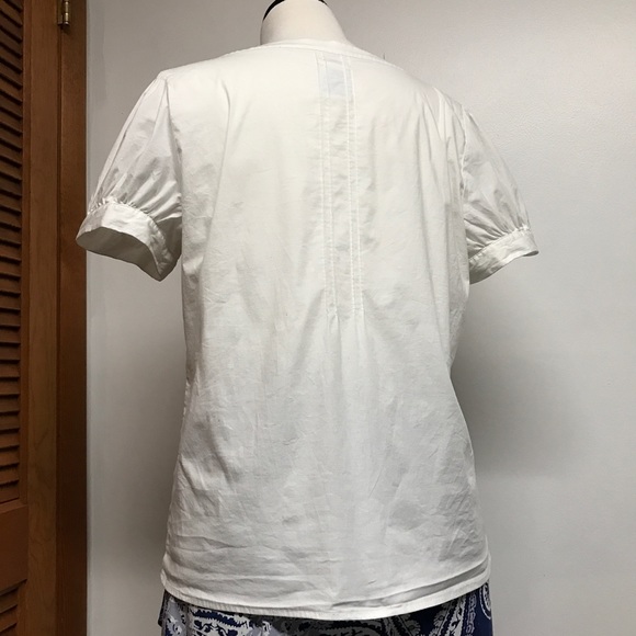 Odille Short Sleeve White Girls' Blouse - Picture 2 of 8