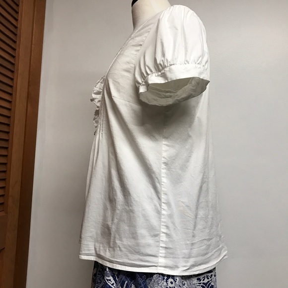 Odille Short Sleeve White Girls' Blouse - Picture 4 of 8