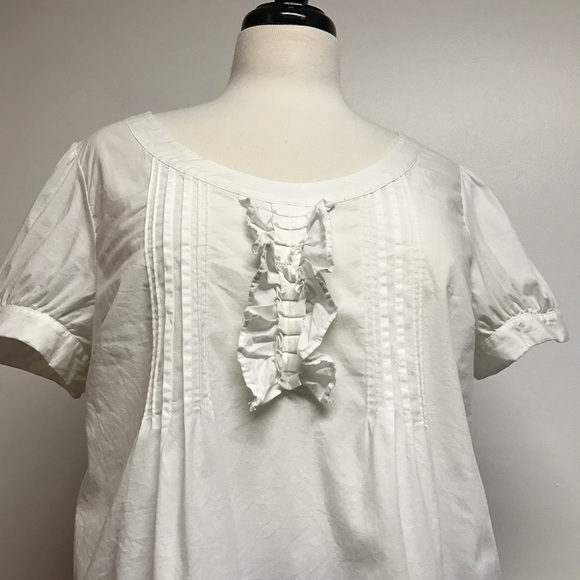 Odille Short Sleeve White Girls' Blouse - Picture 5 of 8