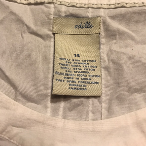 Odille Short Sleeve White Girls' Blouse - Picture 6 of 8