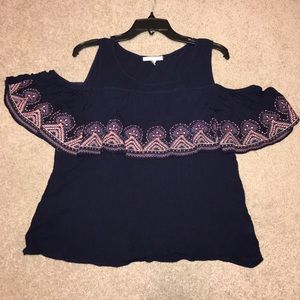 🔥SALE🔥 Skies Are Blue Cold Shoulder Top