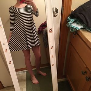 Black and white swing dress