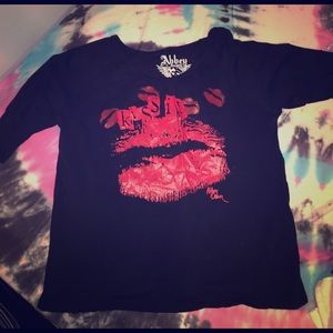 Abbey Dawn Avril Lavigne Kiss It Raglan Tee