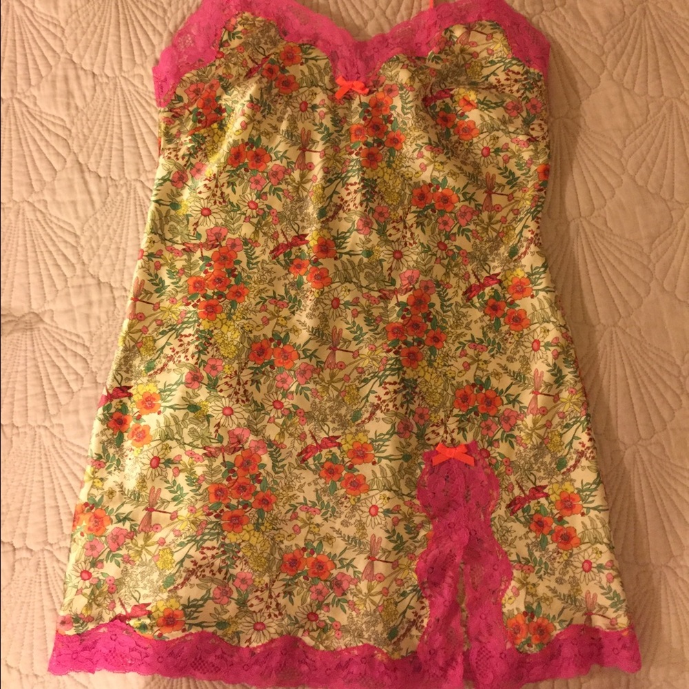 Lace-trim Satin Slip