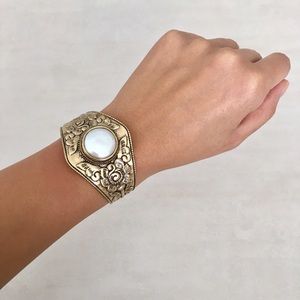 LUCKY BRAND Gold Boho Cuff Bracelet Adjustable