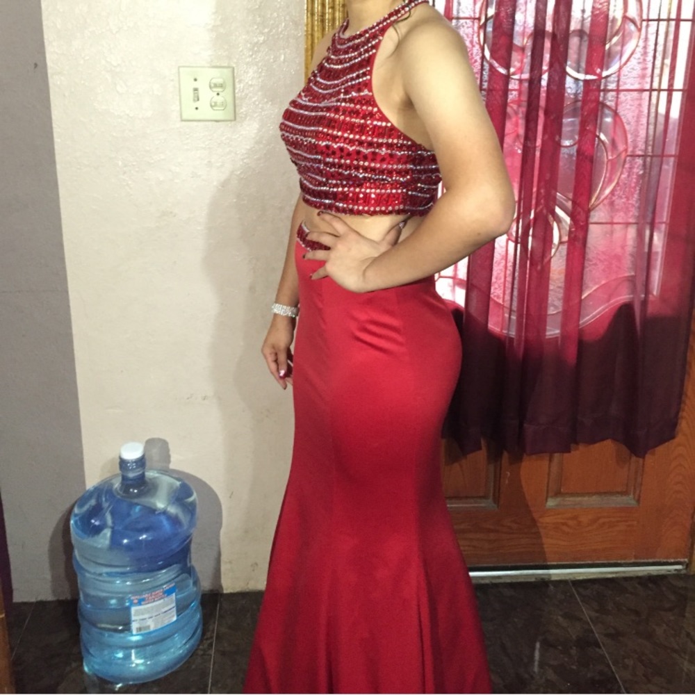 🔴Red two piece prom dress!!!!🔴
