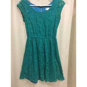 Green/Blue Lace Dress