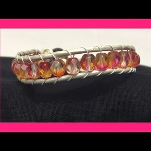 Handmade leather wrap bracelet