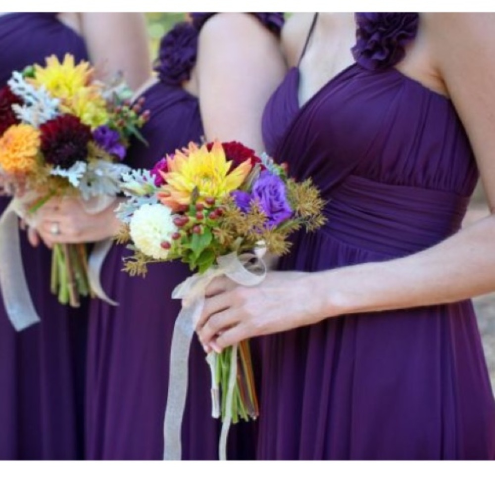 Purple chiffon flower dress