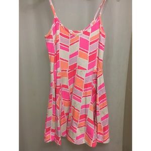 Bright Pink/Orange/White Dress