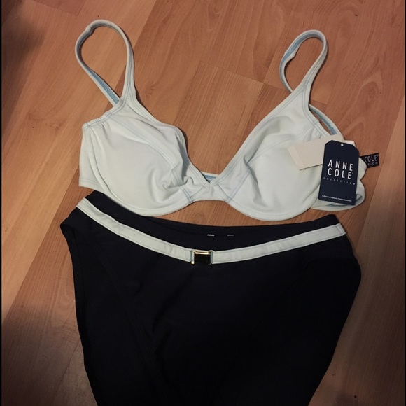 Anne Cole Collection Other - Anne Cole Navy Blue & Light Blue Top sz 14 - New