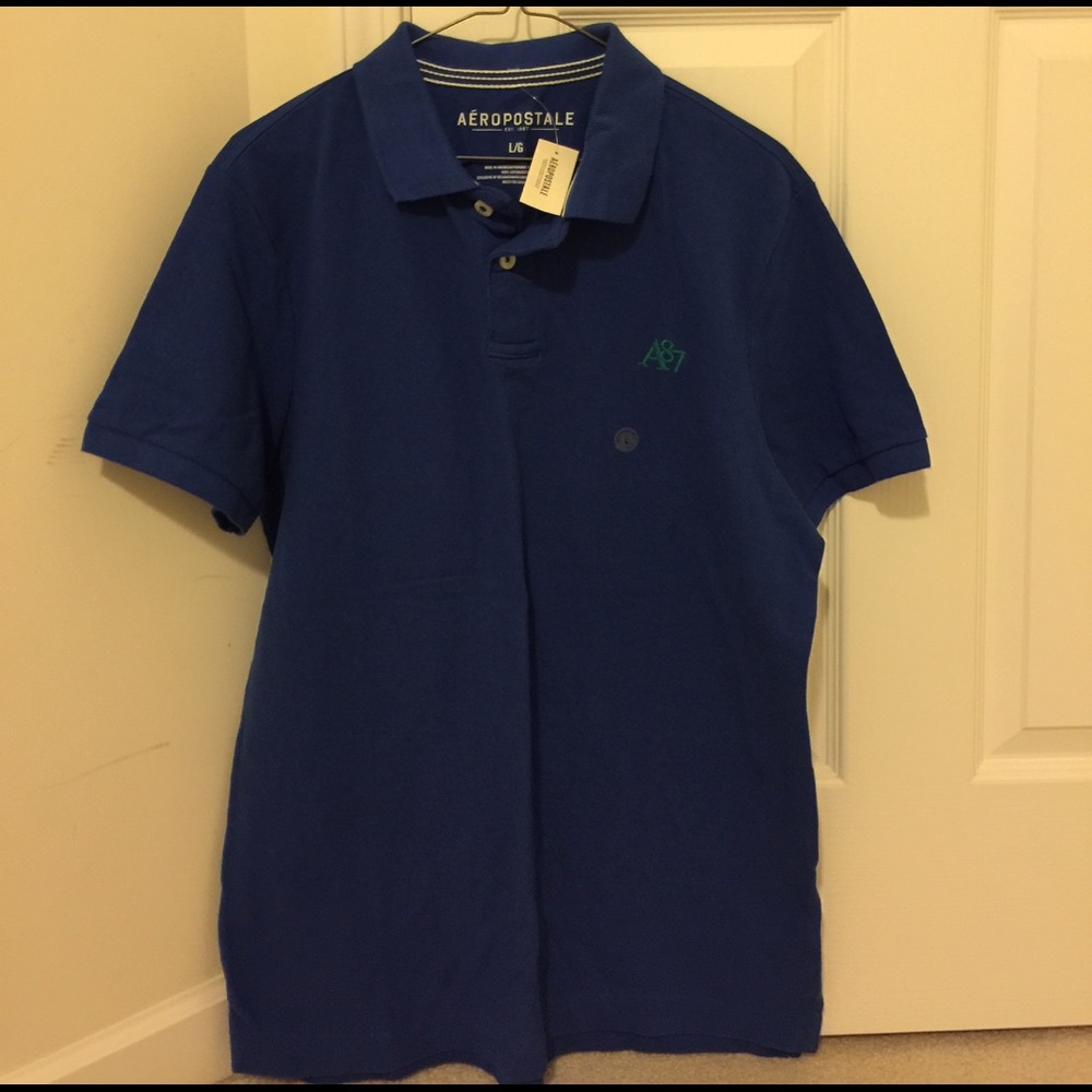 Aeropostale Men's Blue Polo. (Various Sizes) NWT