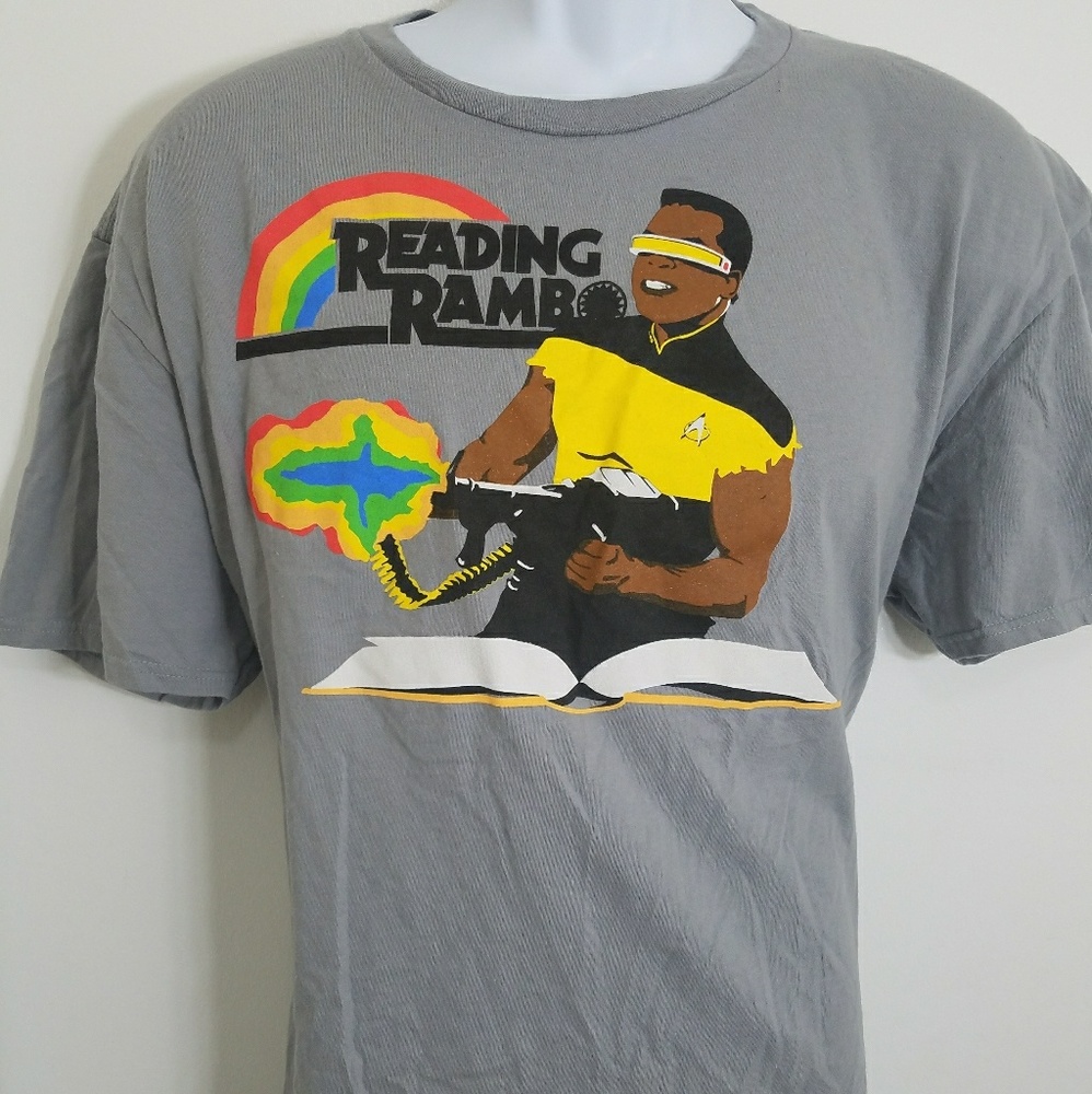 Star Trek Reading Rambo Shirt XXL