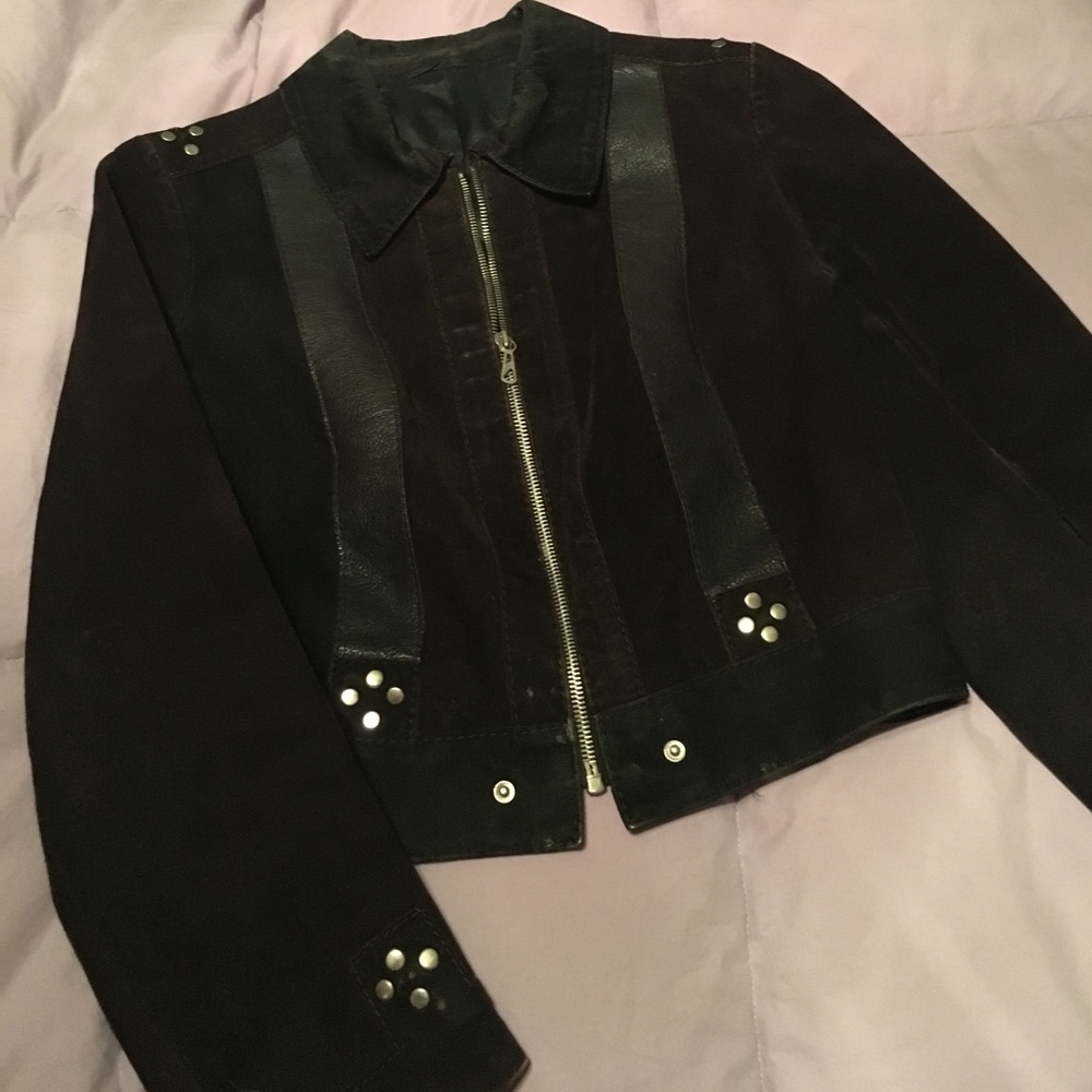 Vintage suede and leather jacket