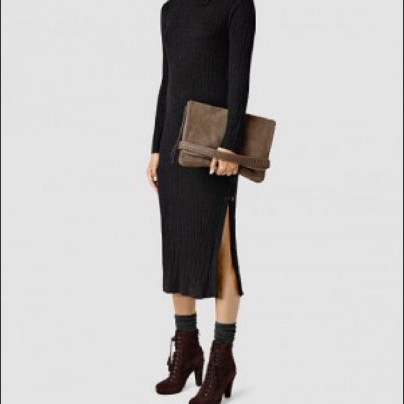 All Saints brown suede and leather bag (Xzavie) - Picture 1 of 4