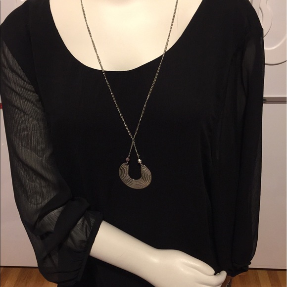 AGB  Blouse  with tank and Necklage Size 3X - Picture 3 of 4