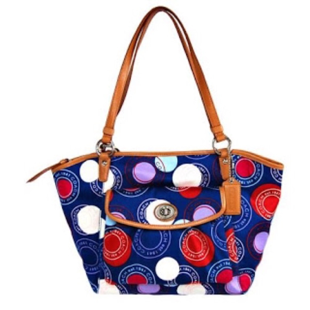 Coach - Leah Polka Dot Tote