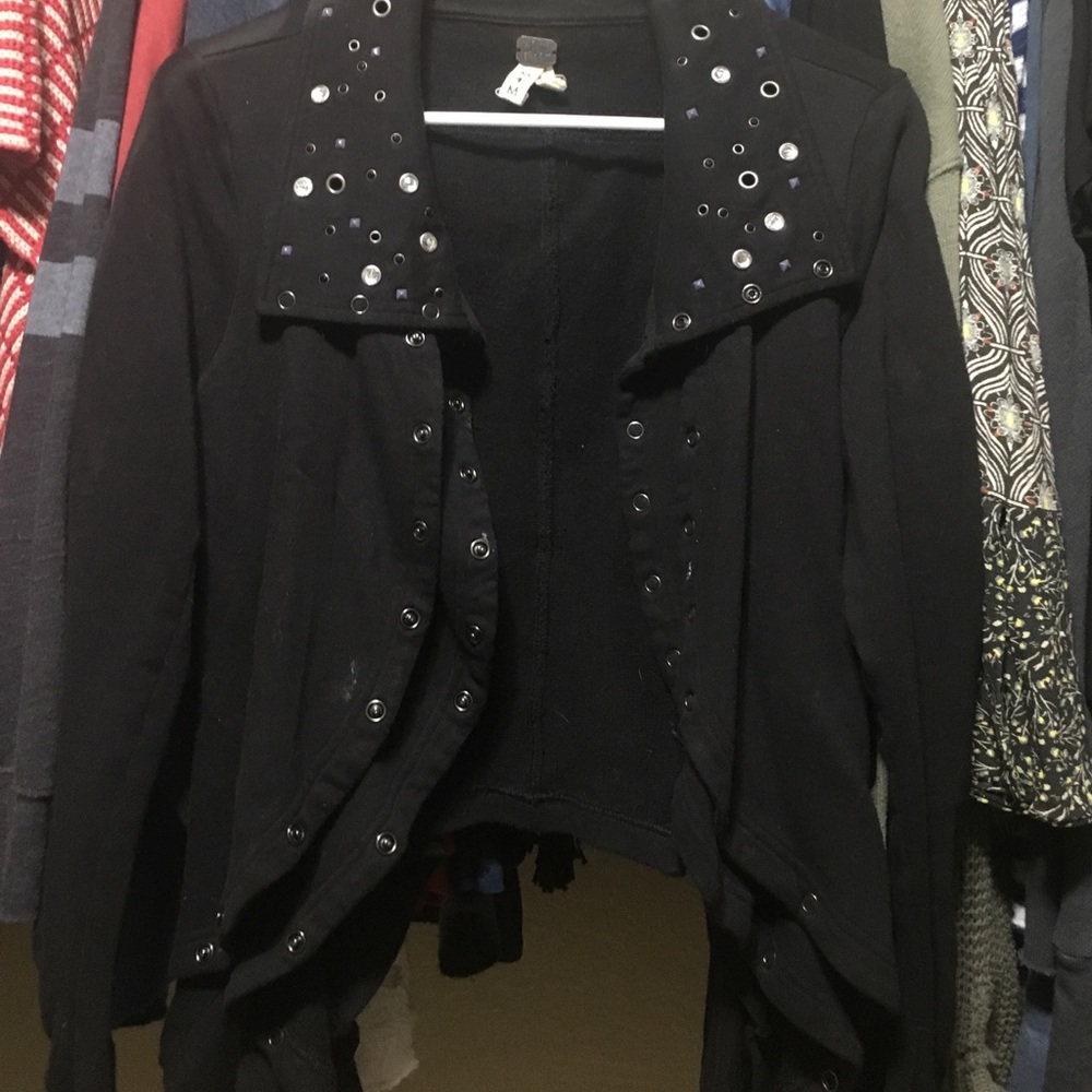 Free People fun & funky sweatshirt cardigan