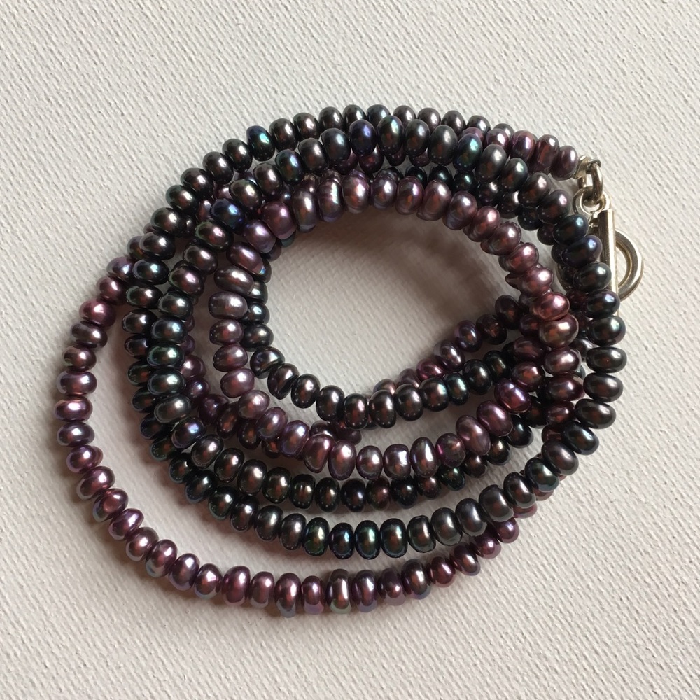 Double strand freshwater pearl necklace - Picture 2 of 8