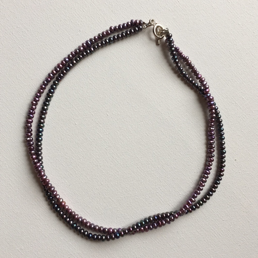 Double strand freshwater pearl necklace - Picture 3 of 8