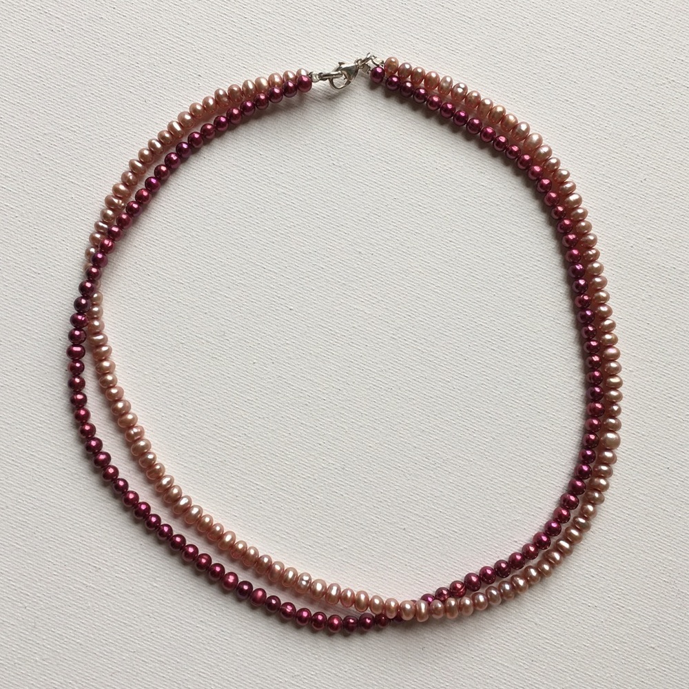 Double strand freshwater pearl necklace - Picture 5 of 8