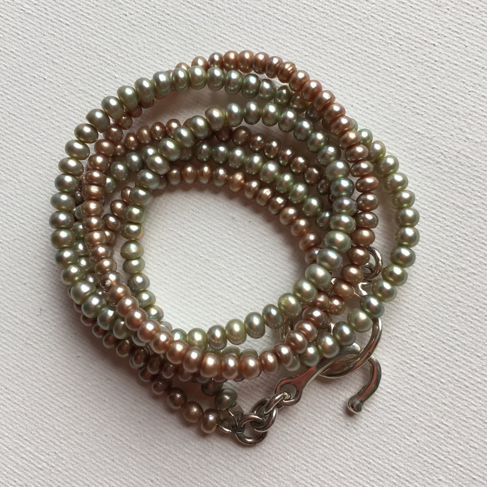 Double strand freshwater pearl necklace - Picture 6 of 8