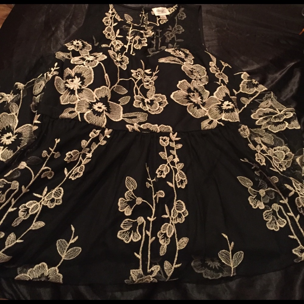 Black and Gold Floral dress