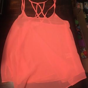 Strappy pink salmon MINE top