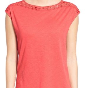 Caslon Lace Shoulder Tee