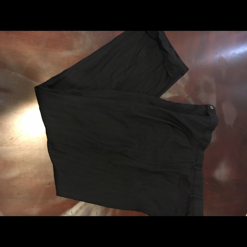 Black Pinstripe Dress Slacks