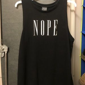 NOPE graphic tank