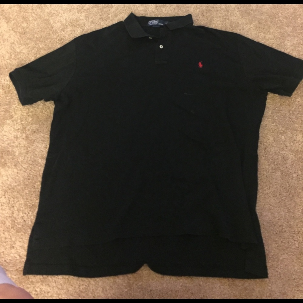 polo black collared shirt