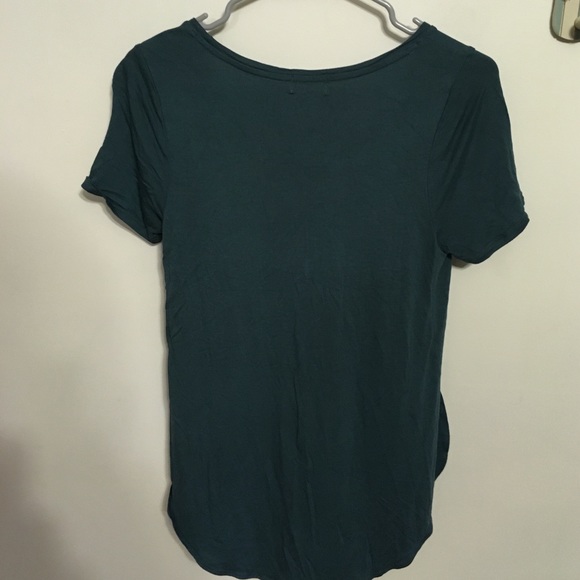 Basic teal tshirt with high sides - Picture 2 of 4