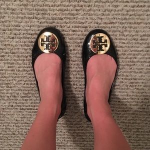 Tory Burch black/gold flats⚠️DONATING TODAY