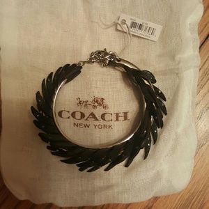 Rare NWT coach leather feather cuff
