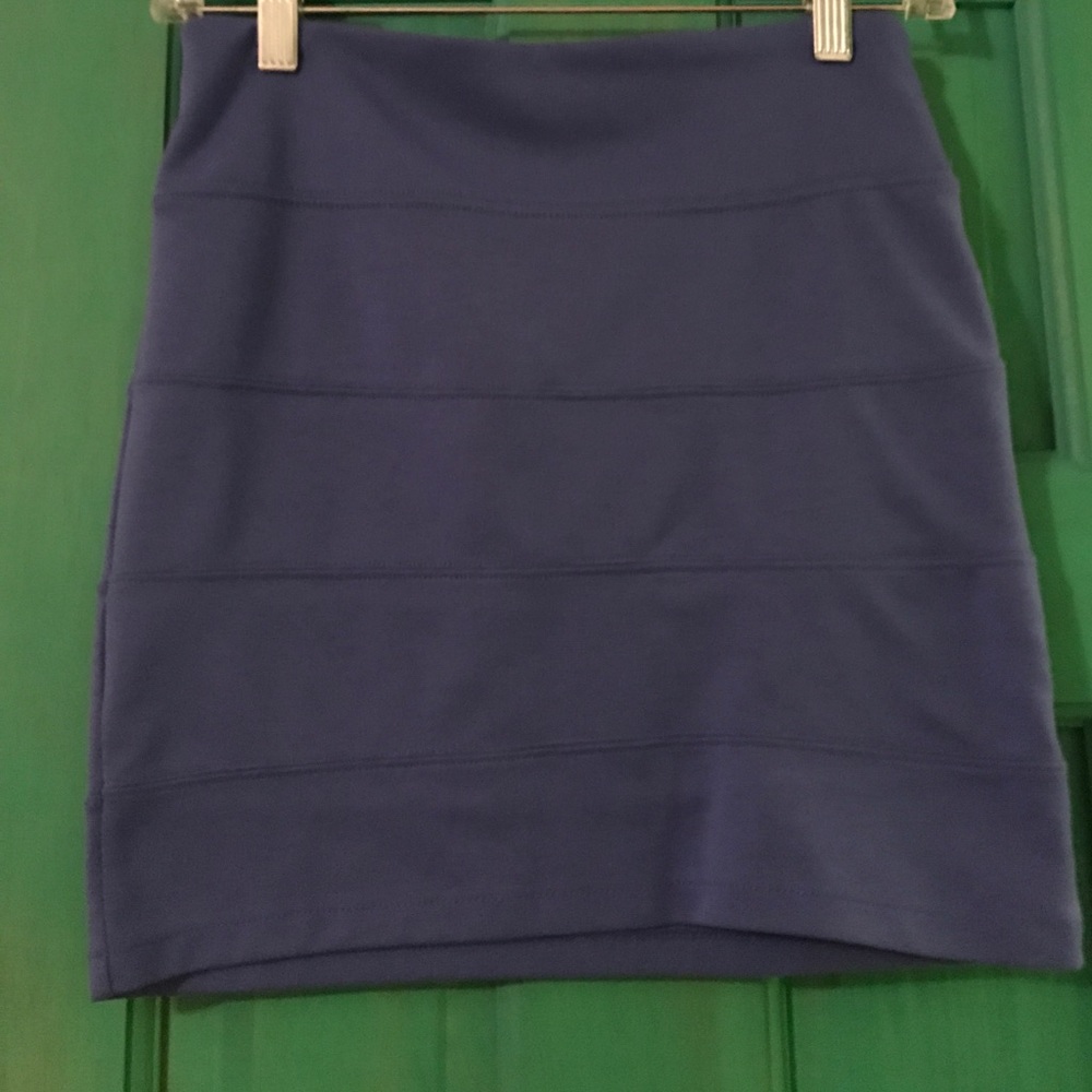 Blue Cotten Mini Skirt