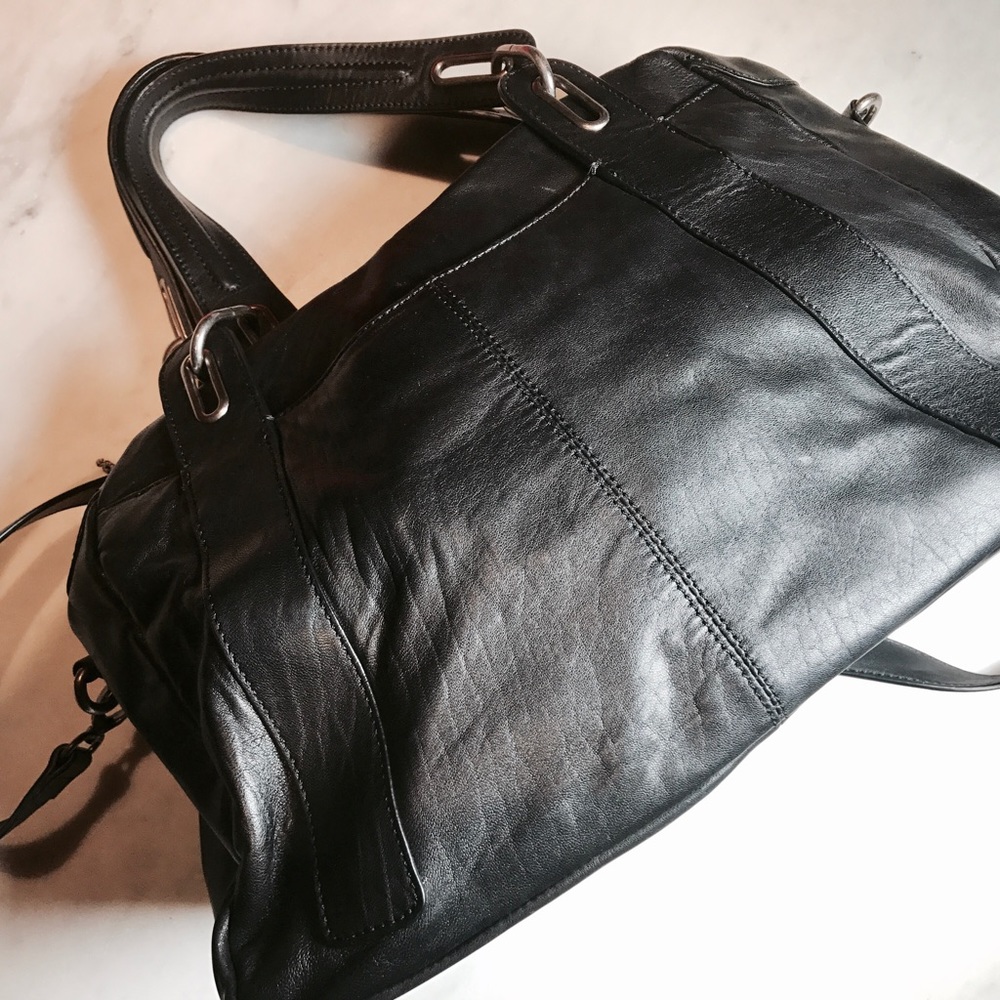 Rachel Zoë Black Lamb 100% Leather Bag