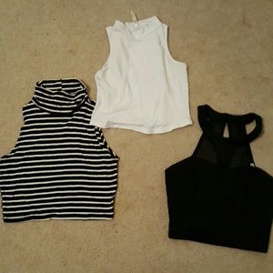 3 crop tops all size medium!