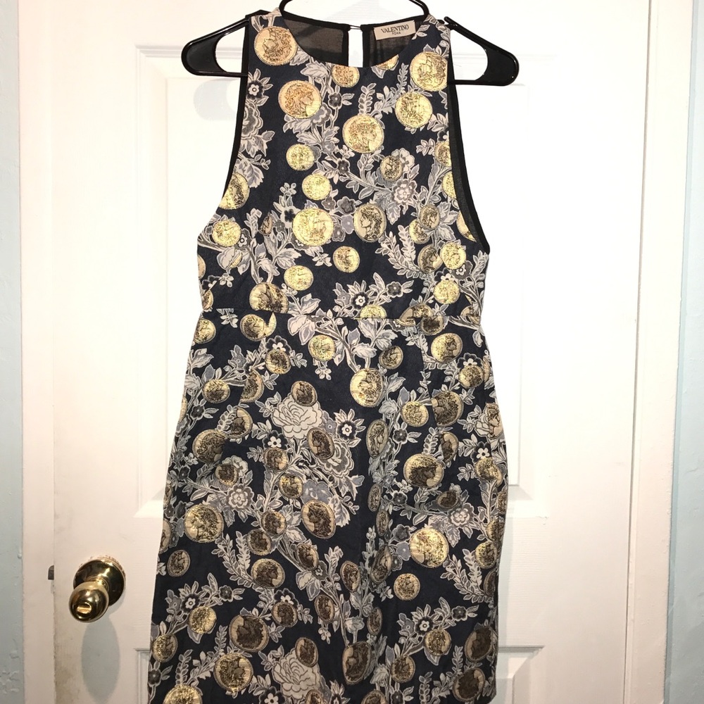 Golden and navy dress
