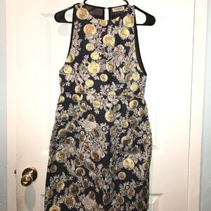 Golden and navy dress